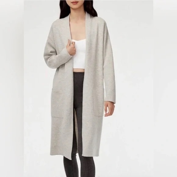Aritzia Sweaters - Aritzia Babaton Lance Wool Long Cardigan | Size XXS Dark Grey
